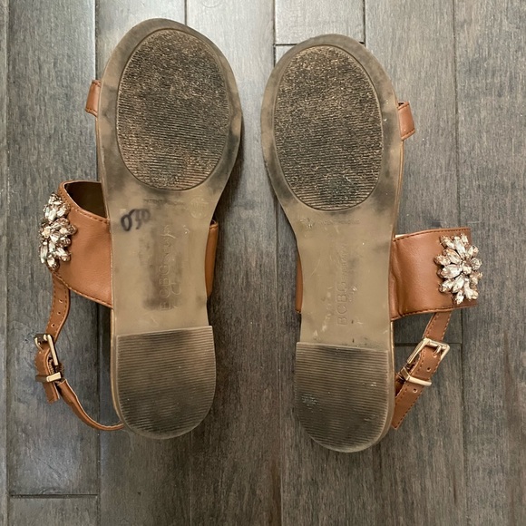 Bcbg brown leather rhinestone Brinah flat sandal - Picture 5 of 5